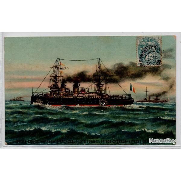 CPA-   Marine Francise - Le Saint Louis Cuirass DESCADRE,11.275 TONNE 14500 CHEVAUX VITESSE  N1257