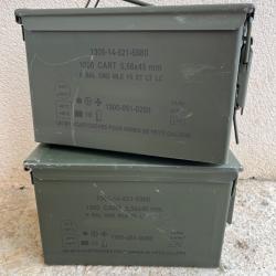 Lot de 2 caisses à munitions vides
