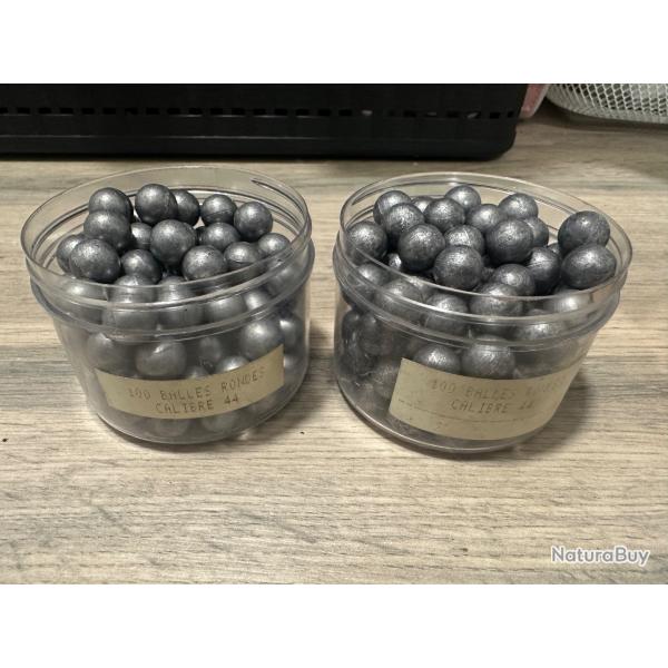 300 balles cal 44 pour pistolet poudre noir