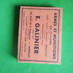 vielle boite de cartouche cal 16 de chez E.GALINIER MARSEILLE complete pour collection