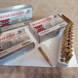 Cartouches WINCHESTER calibre 7x64 catégorie C8 en boîte de 20, neuves.