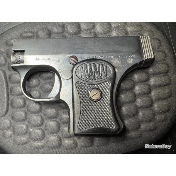 Plaquettes de crosse pistolet fritz mann 6,35 Modle 21
