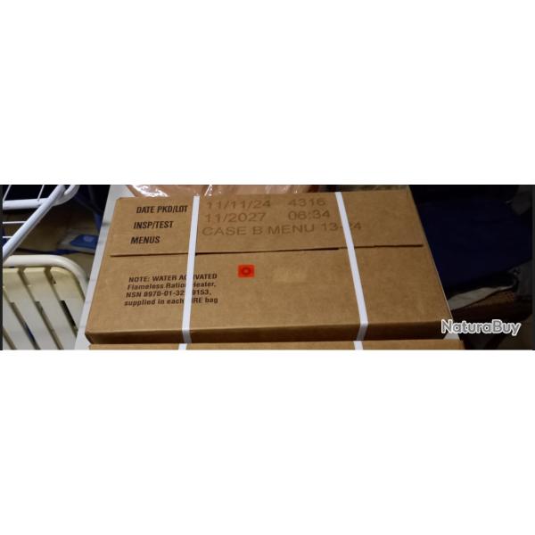 (Carton Complet) 12 Ration de Combat USA MRE Type B