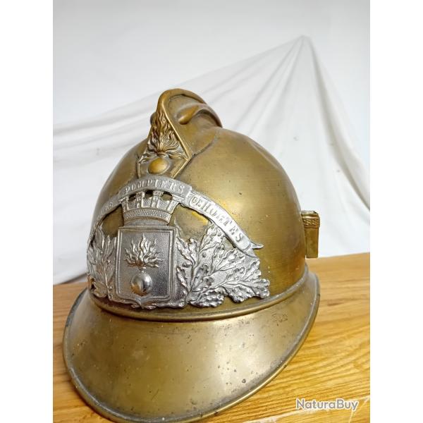 ancien casque de sous off  pompier 1895