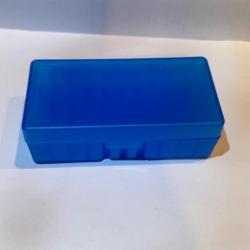 Lot de 13 Boîte à munition 9x19 transparente bleu 50 emplacements lot de 13 boites