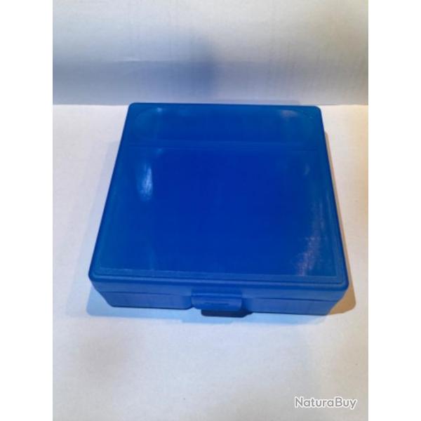 Lot de 5 pices Bote  munition 9x19 transparente bleu 100emplacements