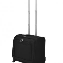 Valise de pilote noire pour homme, compact et léger, voyage pratique week-end