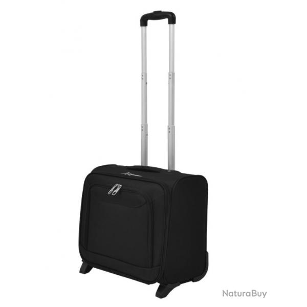 Valise de pilote noire pour homme, compact et lger, voyage pratique week-end
