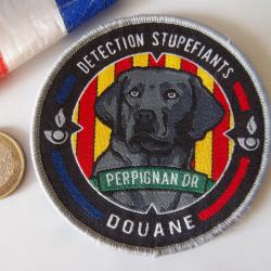 écusson Direction régionale des douanes - Perpignan (chien noir)