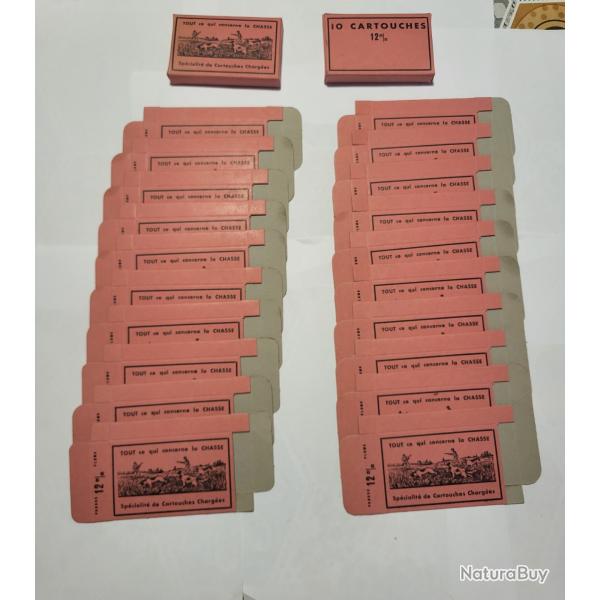 Lot 20 Boites  cartouches vide 12mm