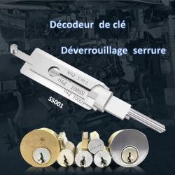 Décodeur déverrouillage de serrure en acier double rainure