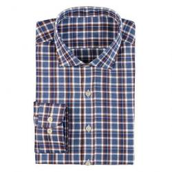 Prix de départ à 1 !! Chemise Verney Carron Cheverny Marron et Bleu