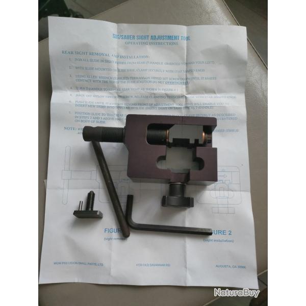 Outil " appareil " demontage et rglage de hausse pour pistolets Sig Sauer