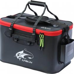 Seau de Pêche 23L Pliable Etanche EVA Seau Multifonctionnel Protection de Poisson