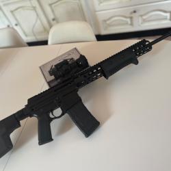 Carabine troy pump action 222 remington cat C + point rouge vortex