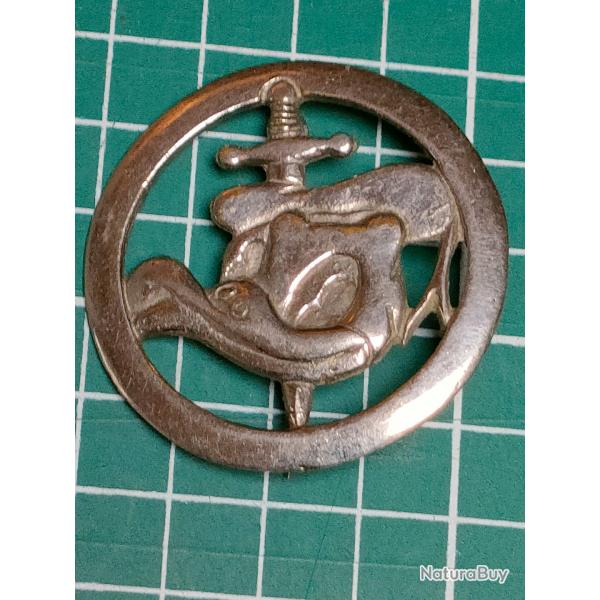 INSIGNE COMMANDO NORD VIETNAM NUMERO 20 DONALD, FABRICATION LOCALE GUERRE D' INDOCHINE