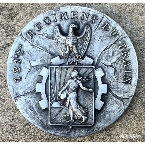 Medaille de Table-121 Rgt du Train-Attribue Comm.Gnral de Brigade