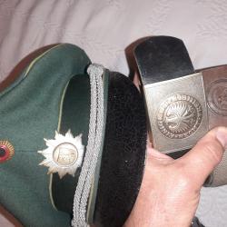 Lot Allemand OUEST et EST Casquette et 2 ceinturons.