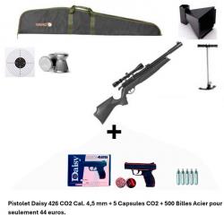 PACK COMBINÉ ! PACK15 Carabine Arrow Gamo 5,5 mm + Pistolet Daisy 426 + 500 billes en acier + 5 CO2