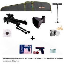 PACK COMBINÉ ! PACK18 Carabine Arrow Gamo 4,5 mm + Pistolet Daisy 426 + 500 billes en acier + 5 CO2