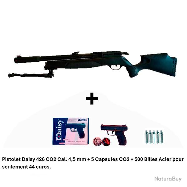 PACK COMBIN ! P-0 Carabine Arrow Gamo 4,5 m + Pistolet Daisy 426 + 500 billes + 5 CO2 + Laser rouge
