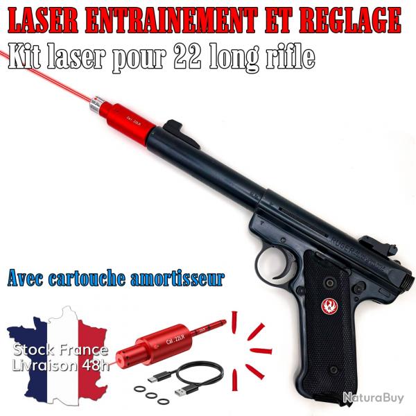 Kit cartouche laser tir  sec calibre 22lr avec cartouche amortisseur - Stock France