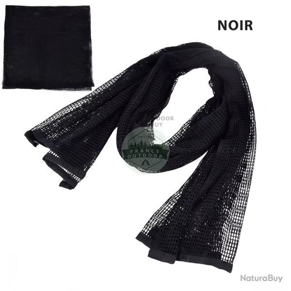 VOILE SNIPER FILET CAMOUFLAGE INDIVIDUEL 190x90cm - NOIR - LIVRAISON GRATUITE