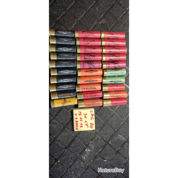 40 cartouches  calibre 20  vintage