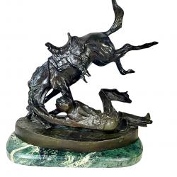 Frédéric Remington sculpture en bronze Le rodeo