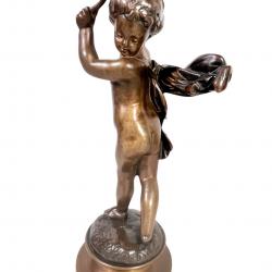 Bronze enfant musicien par  Clodion Putti