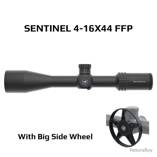 Vector Optics Sentinel 4-16x44 FFP Lunette de Tir Premium Zero Stop+ Molette Latrale Grand format