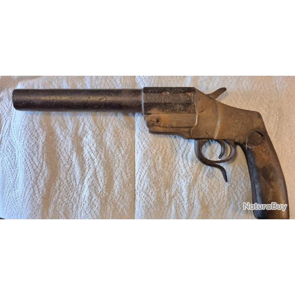 Pistolet lance fusee HEDEL WW1 trs bon tat d'origine, fonctionnement parfait