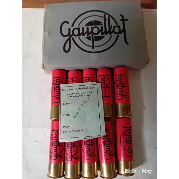 Bote de 10 belles  cartouches anciennes  GAUPILLAT  douilles cartons  cal 16
