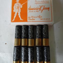 Boîte de 10 chevrotines  (28 grains)  anciennes  GAUPILLAT  douilles cartons