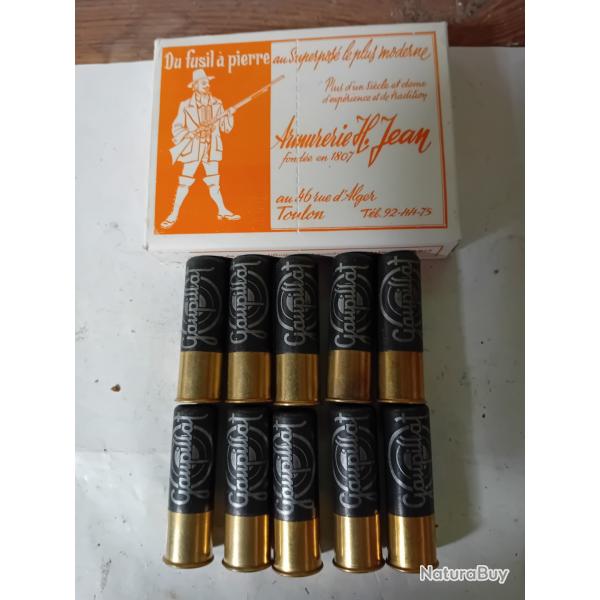 Bote de 10 chevrotines  (28 grains)  anciennes  GAUPILLAT  douilles cartons