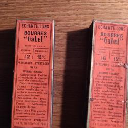 2 Ancienne boite bourres Gabel calibre 16 et 12 mm