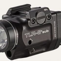 LAMPE TACTIQUE STREAMLIGHT TLR-8 SUB - POUR GLOCK 43X/48 - LASER ROUGE