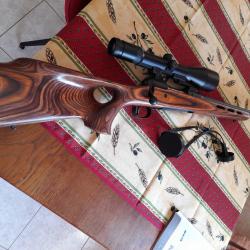 Carabine SAVAGE Calibre 243 WIN + Lunette Affût ZEISS DIAVARI VM 3 X12 X 56 T*+MONTAGE PIVOTANT