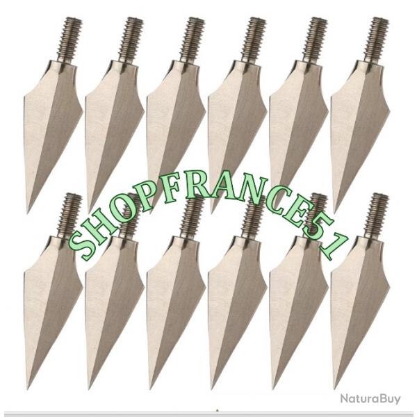 12 petites pointes en acier pour arc ou arbalte