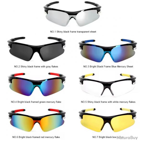 ENCHERE LUNETTES DE CYCLISME EN POLYCARBONATE COLORIS AU CHOIX