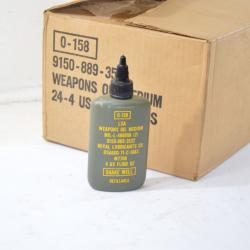 Huile pour arme US ARMY 0-158 LSA Weapons Oil Medium 4oz (30ml). Qualité militaire nettoyage