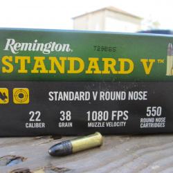 550 cartouches de 22LR en 38 gn STANDARD V de  REMINGTON