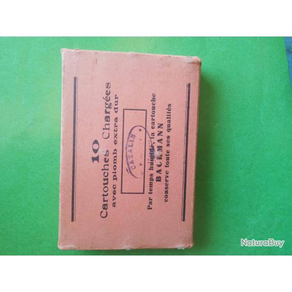 ancienne boite cartouche BACRMANN  cal 20 completee