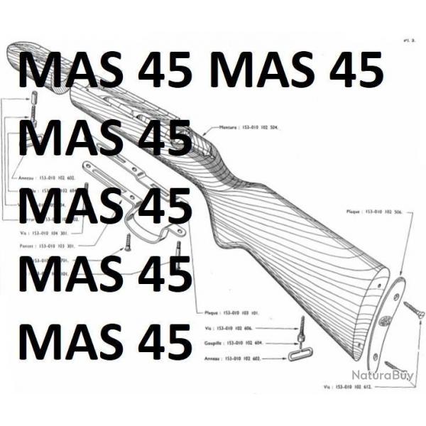 4 vues d'clat de carabine MAS 45 MAS45 MAUSER 45 (envoi par mail) - VENDU PAR JEPERCUTE (m2417)