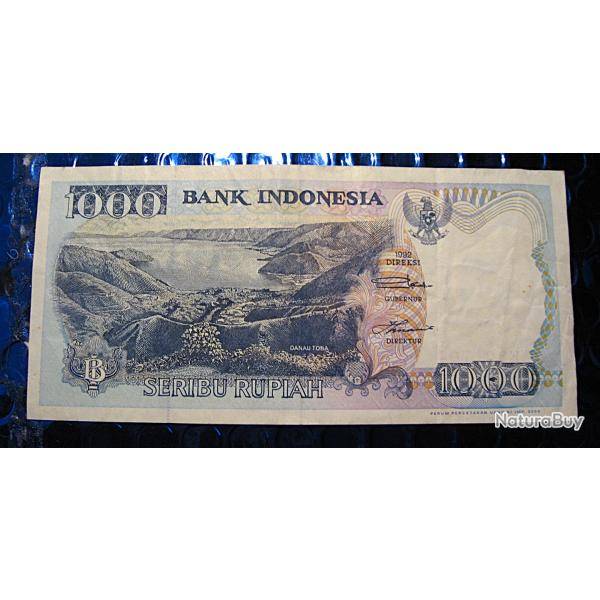 Indonesie billet de 1000 seribu rupiah  ttb 1992