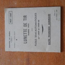 document militaire sur la lunette APX 806