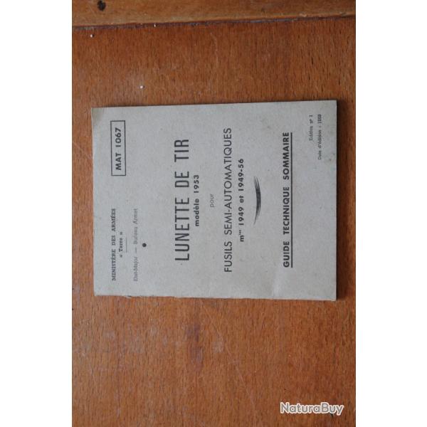 document militaire sur la lunette APX 806