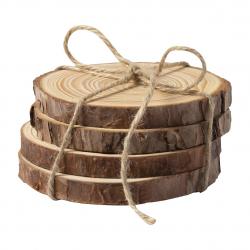 sous verre en bois avec ficelle