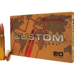 Cartouches HORNADY Custom International Interlock SP - Calibre 9,3x62 - 286grs - Boite de 20 unités