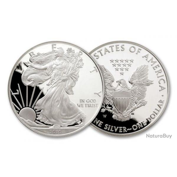 Pice argent pur 1 oz United States Liberty Silver Eagle 2016, tube de 20 pices